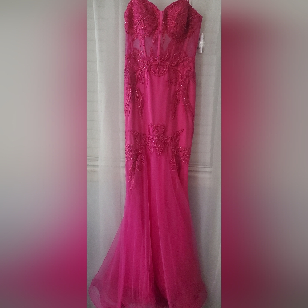 Pink Sleeveless Maxi Gown for Prom